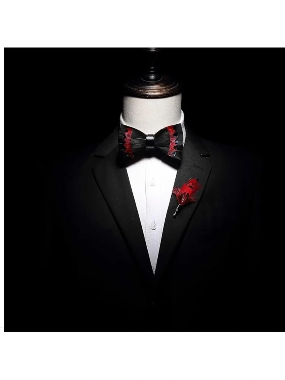 Feather Pre-tied Bow tie